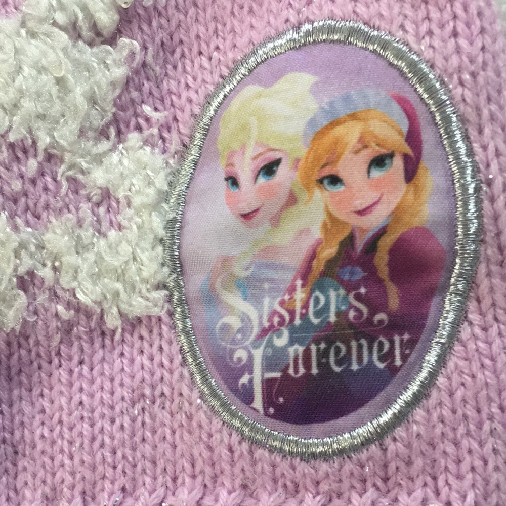 Disney Frozen PINK POMPOM Winter Hat - Picture 2 of 7